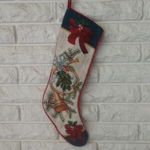 Festive Holiday Stocking with Red and Green Accents